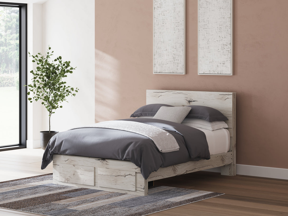 Lawroy Light Natural Queen Storage Platform Bed by Ashley at Eve Furniture