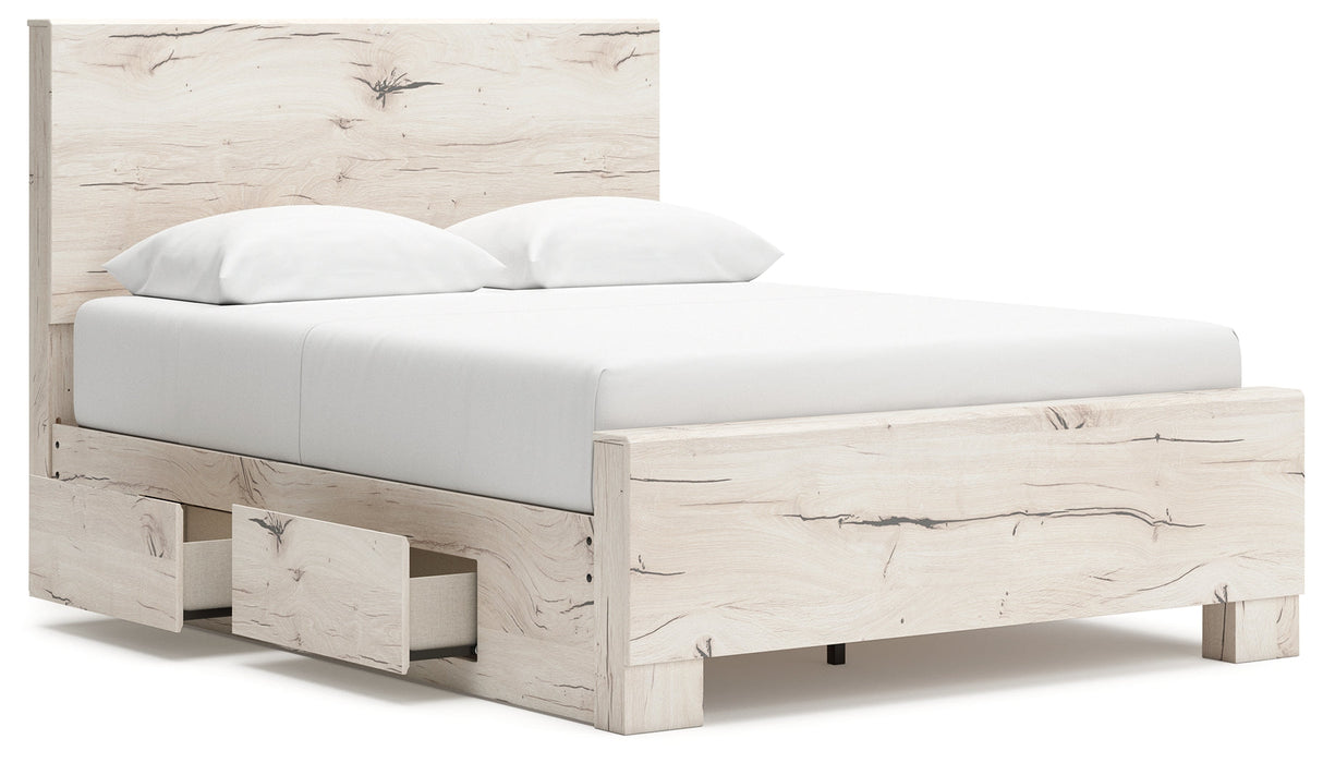 Lawroy Light Natural Queen Storage Platform Bed with 2 Drawers by Ashley at Eve Furniture