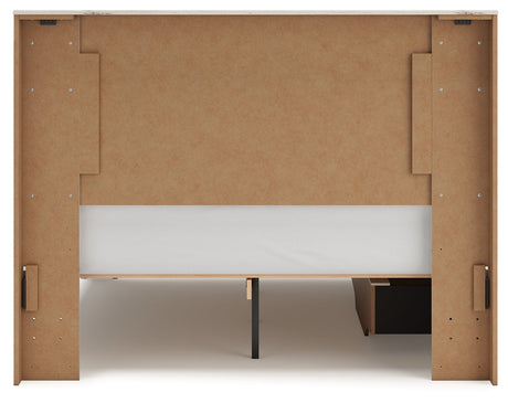 Lawroy Light Natural Queen Storage Platform Bed with 2 Drawers by Ashley at Eve Furniture