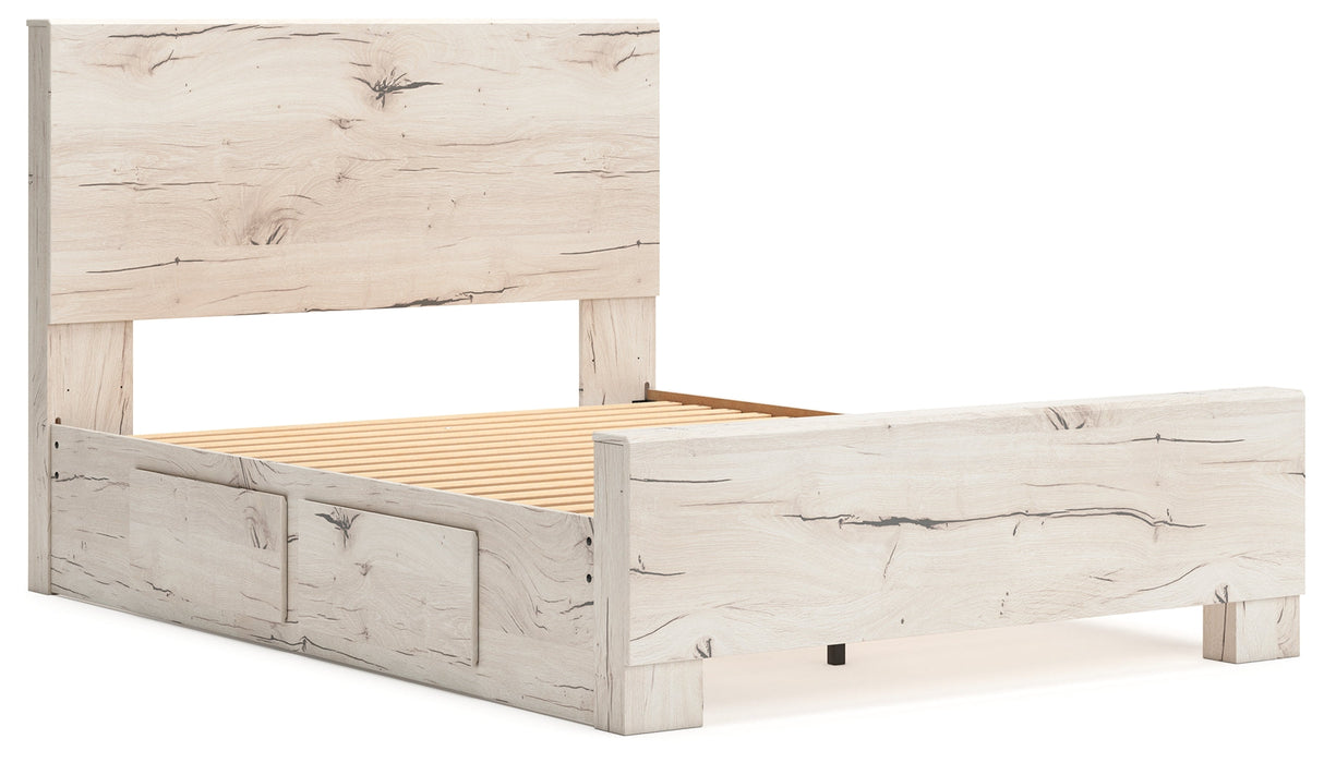 Lawroy Light Natural Queen Storage Platform Bed with 2 Drawers by Ashley at Eve Furniture