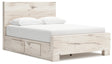 Lawroy Light Natural Queen Storage Platform Bed with 2 Drawers by Ashley at Eve Furniture