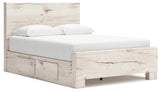 Lawroy Light Natural Queen Storage Platform Bed with 2 Drawers by Ashley at Eve Furniture