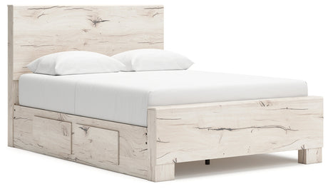 Lawroy Light Natural Queen Storage Platform Bed with 2 Drawers by Ashley at Eve Furniture