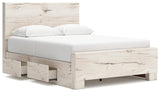 Lawroy Light Natural Queen Storage Platform Bed with 4 Drawers by Ashley at Eve Furniture