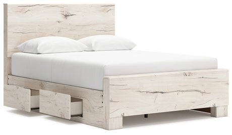 Lawroy Light Natural Queen Storage Platform Bed with 4 Drawers by Ashley at Eve Furniture