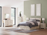 Lawroy Light Natural Queen Storage Platform Bed with 6 Drawers by Ashley at Eve Furniture