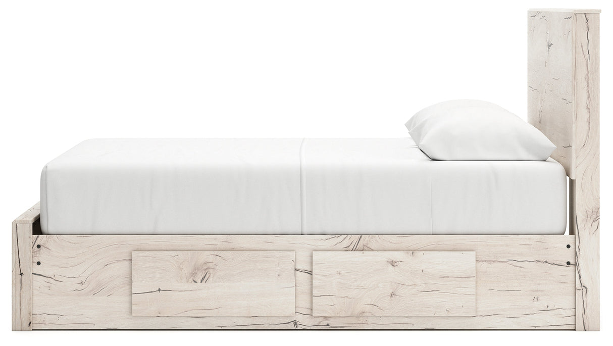 Lawroy Light Natural Queen Storage Platform Bed with 6 Drawers by Ashley at Eve Furniture