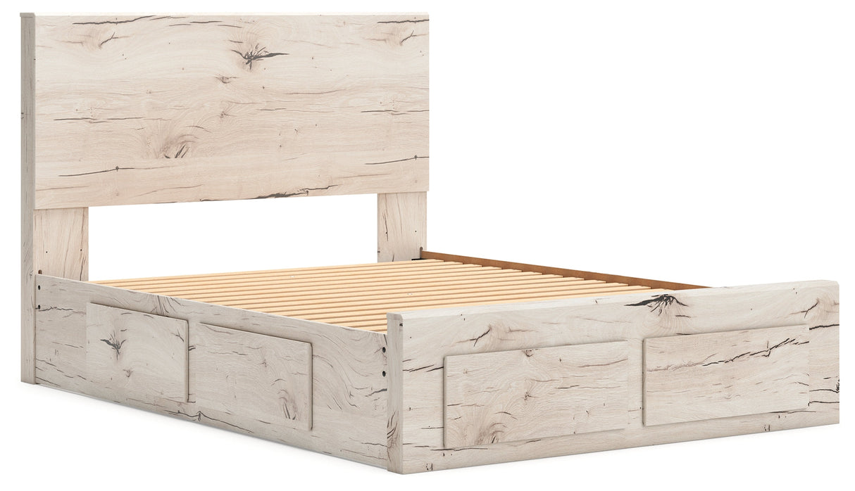 Lawroy Light Natural Queen Storage Platform Bed with 6 Drawers by Ashley at Eve Furniture