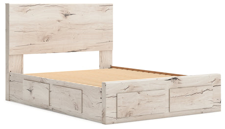 Lawroy Light Natural Queen Storage Platform Bed with 6 Drawers by Ashley at Eve Furniture