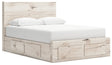 Lawroy Light Natural Queen Storage Platform Bed with 6 Drawers by Ashley at Eve Furniture