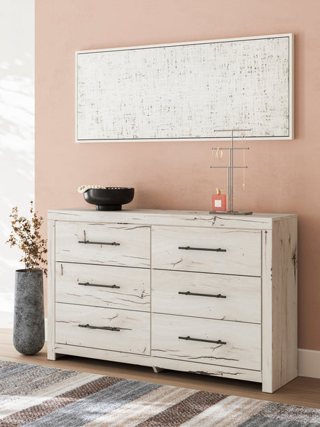 Lawroy Light Natural Storage Panel Bedroom Set with 2 Footboard Drawers by Ashley at Eve Furniture