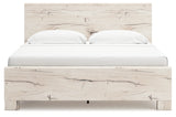 Lawroy Light Natural Storage Panel Bedroom Set with 2 One-Side Drawers by Ashley at Eve Furniture