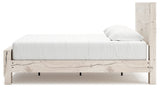 Lawroy Light Natural Storage Panel Bedroom Set with 2 One-Side Drawers by Ashley at Eve Furniture