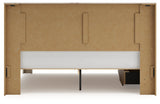 Lawroy Light Natural Storage Panel Bedroom Set with 2 One-Side Drawers by Ashley at Eve Furniture