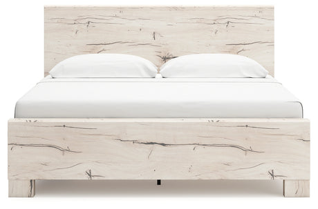 Lawroy Light Natural Storage Panel Bedroom Set with 2 One-Side Drawers by Ashley at Eve Furniture
