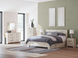 Lawroy Light Natural Storage Panel Bedroom Set with 2 One-Side Drawers by Ashley at Eve Furniture