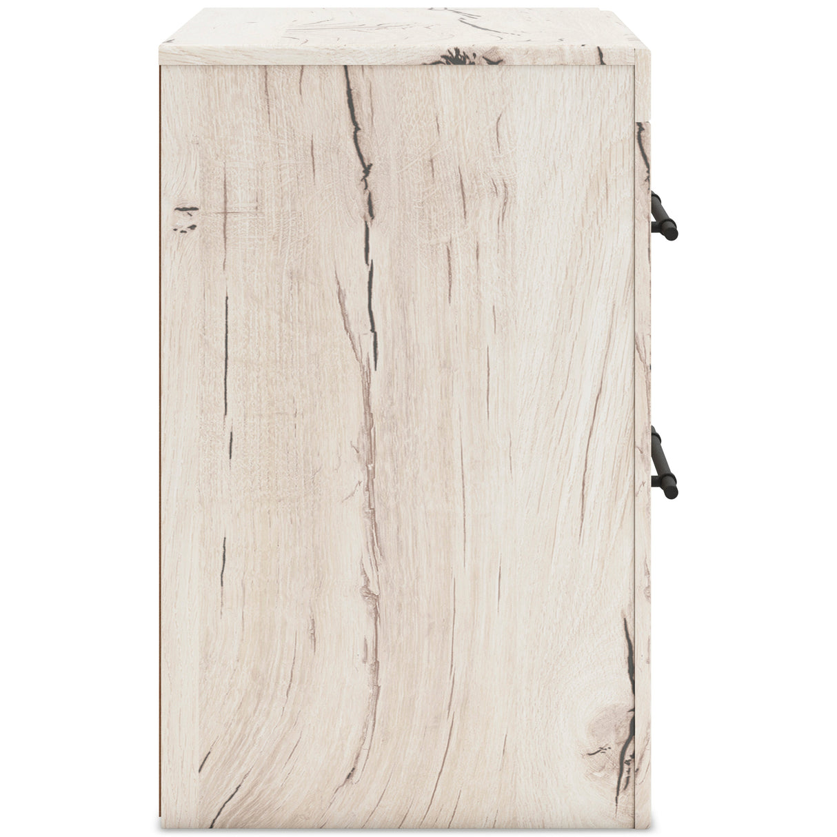 Lawroy Light Natural Storage Panel Bedroom Set with 4 Side Drawers by Ashley at Eve Furniture