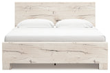 Lawroy Light Natural Storage Panel Bedroom Set with 4 Side Drawers by Ashley at Eve Furniture