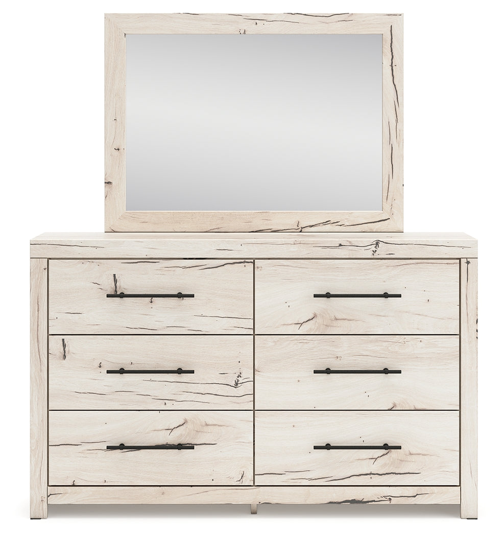 Lawroy Light Natural Storage Panel Bedroom Set with 6 Drawers by Ashley at Eve Furniture