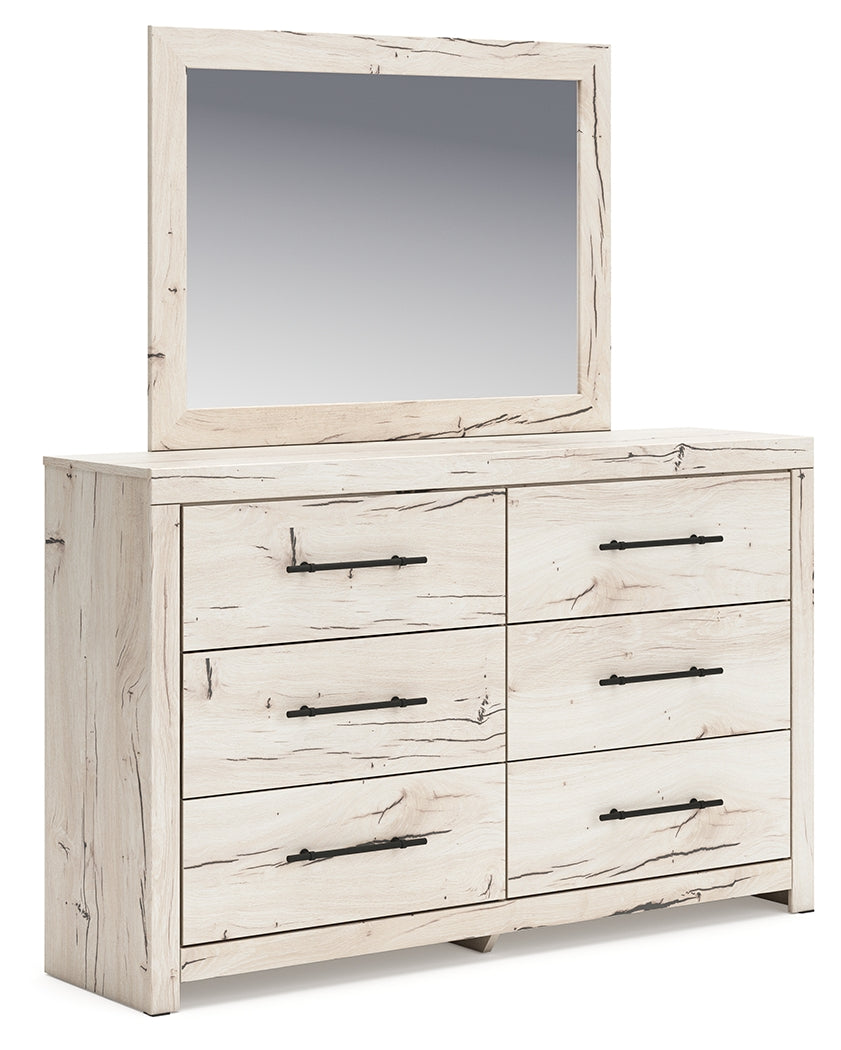 Lawroy Light Natural Storage Panel Bedroom Set with 6 Drawers by Ashley at Eve Furniture