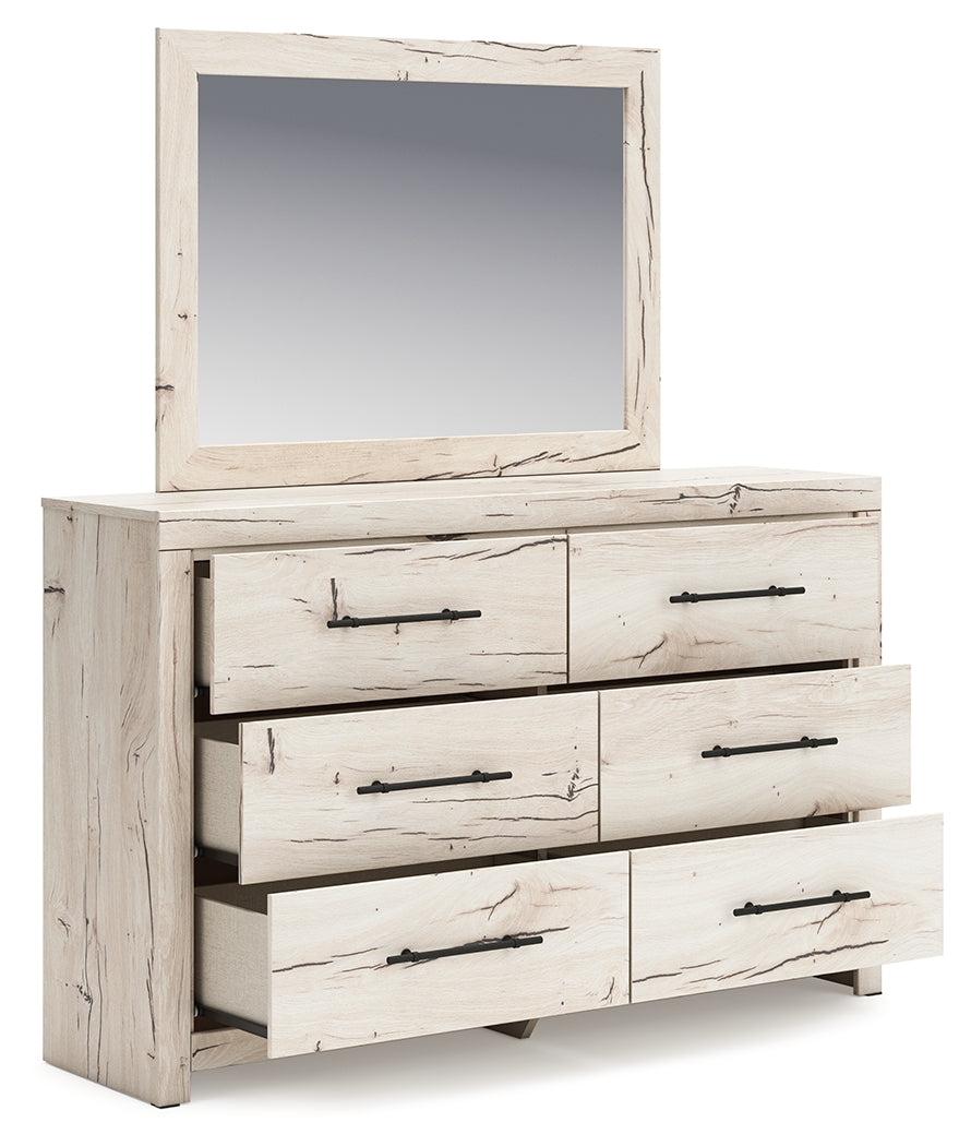 Lawroy Light Natural Storage Panel Bedroom Set with 6 Drawers by Ashley at Eve Furniture