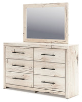 Lawroy Light Natural Storage Panel Bedroom Set with 6 Drawers by Ashley at Eve Furniture