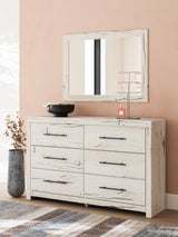 Lawroy Light Natural Storage Panel Bedroom Set with 6 Drawers by Ashley at Eve Furniture