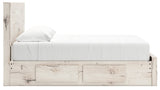 Lawroy Light Natural Storage Panel Bedroom Set with 6 Drawers by Ashley at Eve Furniture