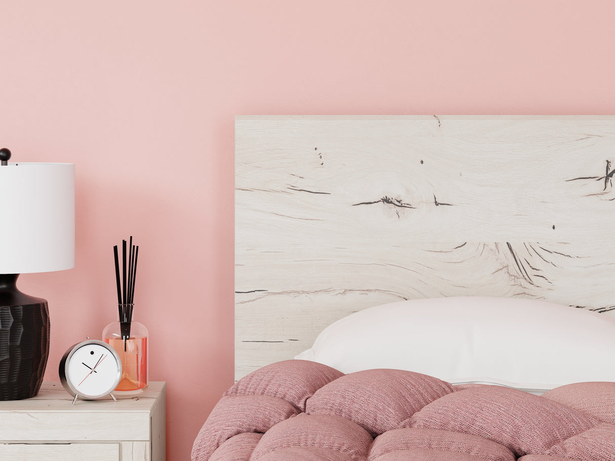 Lawroy Light Natural Twin Panel Bed by Ashley at Eve Furniture