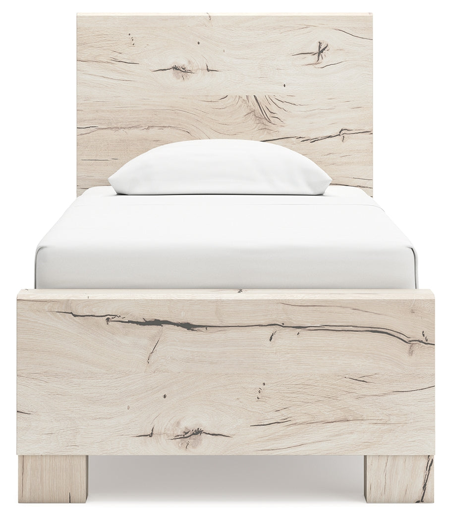 Lawroy Light Natural Twin Panel Bed by Ashley at Eve Furniture
