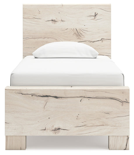 Lawroy Light Natural Twin Panel Bed by Ashley at Eve Furniture