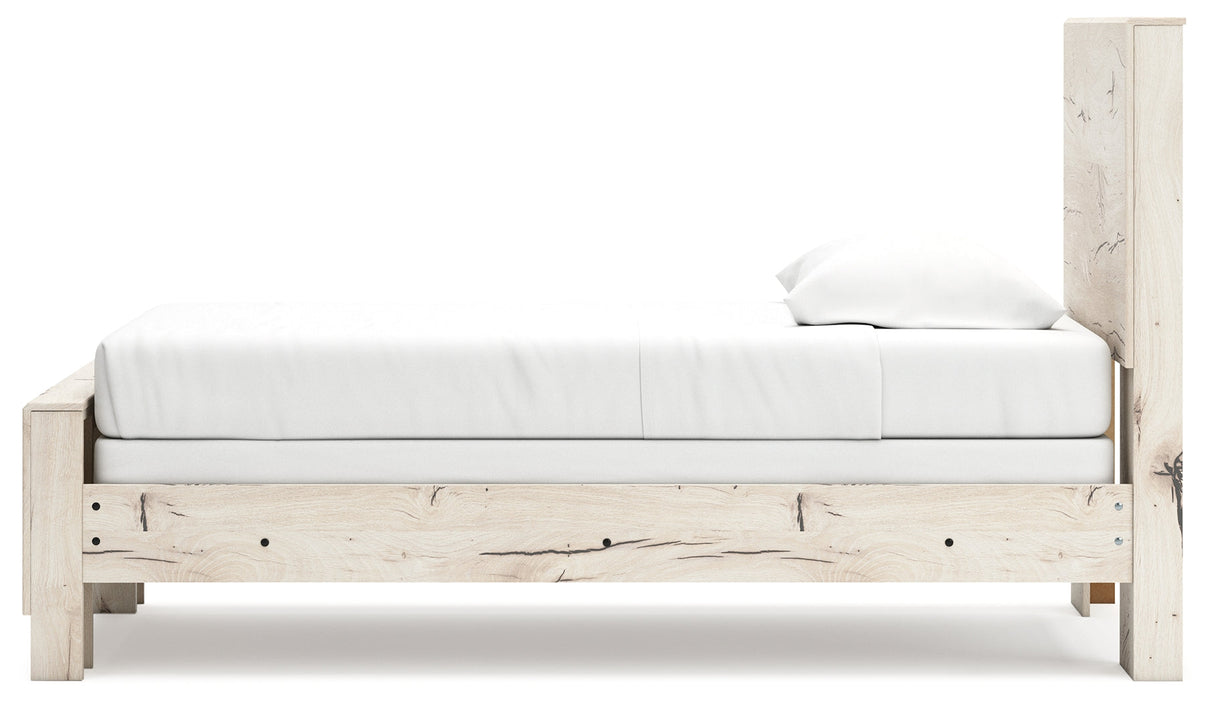 Lawroy Light Natural Twin Panel Bed by Ashley at Eve Furniture