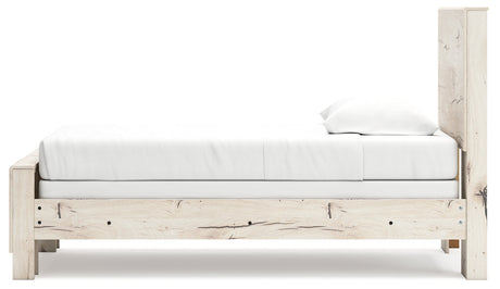 Lawroy Light Natural Twin Panel Bed by Ashley at Eve Furniture