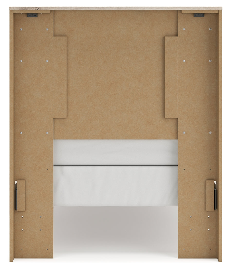 Lawroy Light Natural Twin Panel Bed by Ashley at Eve Furniture