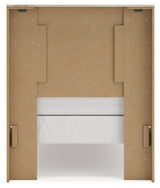 Lawroy Light Natural Twin Panel Bed by Ashley at Eve Furniture