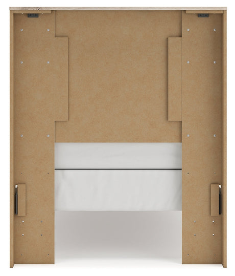 Lawroy Light Natural Twin Panel Bed by Ashley at Eve Furniture