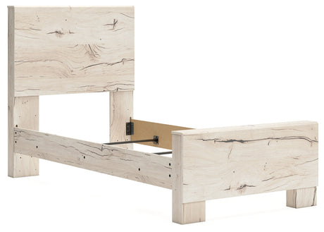 Lawroy Light Natural Twin Panel Bed by Ashley at Eve Furniture