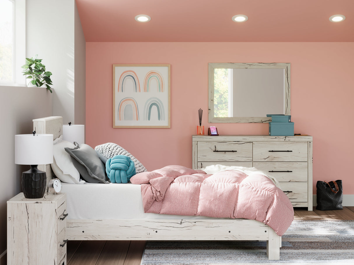 Lawroy Light Natural Twin Panel Bed by Ashley at Eve Furniture