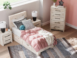 Lawroy Light Natural Twin Storage Platform Bed with 4 Drawers by Ashley at Eve Furniture
