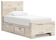 Lawroy Light Natural Twin Storage Platform Bed with 4 Drawers by Ashley at Eve Furniture