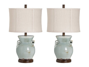Lawson Blue Table Lamp (Set of 2) by Crestview at Eve Furniture
