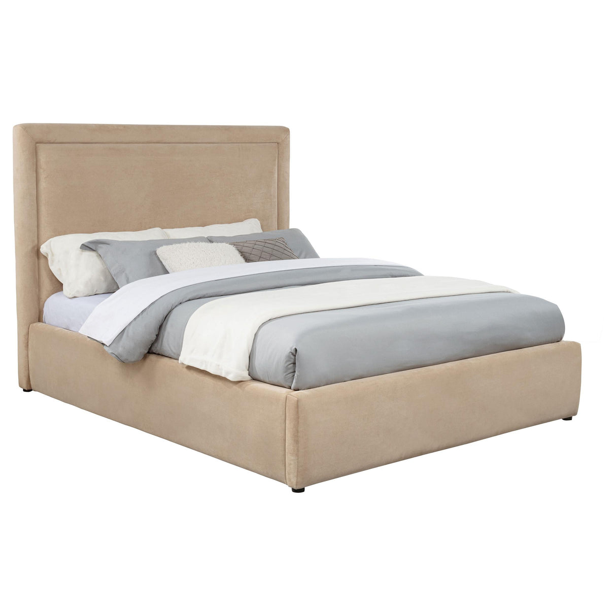 Lawson Light Saddle 55-inch Upholstered Queen Platform Bed by Coaster at Eve Furniture