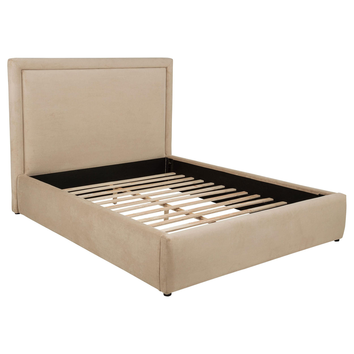 Lawson Light Saddle 55-inch Upholstered Queen Platform Bed by Coaster at Eve Furniture