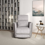 Lawson Swivel Glider Suede Recliner Chair - Latte by Ashcroft Furniture at Eve Furniture