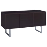 Lawtey Cappuccino 5-Drawer Credenza with Adjustable Shelf