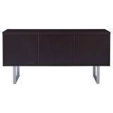 Lawtey Cappuccino 5-Drawer Credenza with Adjustable Shelf