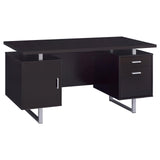 Lawtey Cappuccino Rectangular Storage Office Desk by Coaster at Eve Furniture