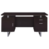 Lawtey Cappuccino Rectangular Storage Office Desk by Coaster at Eve Furniture