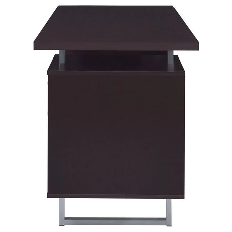 Lawtey Cappuccino Rectangular Storage Office Desk by Coaster at Eve Furniture