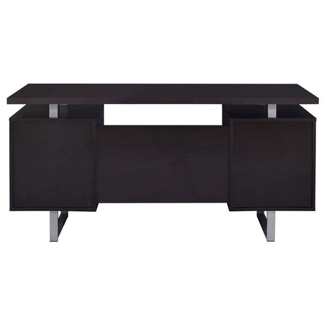 Lawtey Cappuccino Rectangular Storage Office Desk by Coaster at Eve Furniture